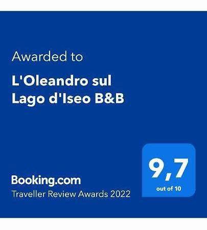 L'Oleandro Sul Lago D'Iseo B&B 술자노 외부 사진